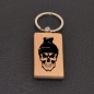 Preview: Wooden key ring rectangular with Viking death pot